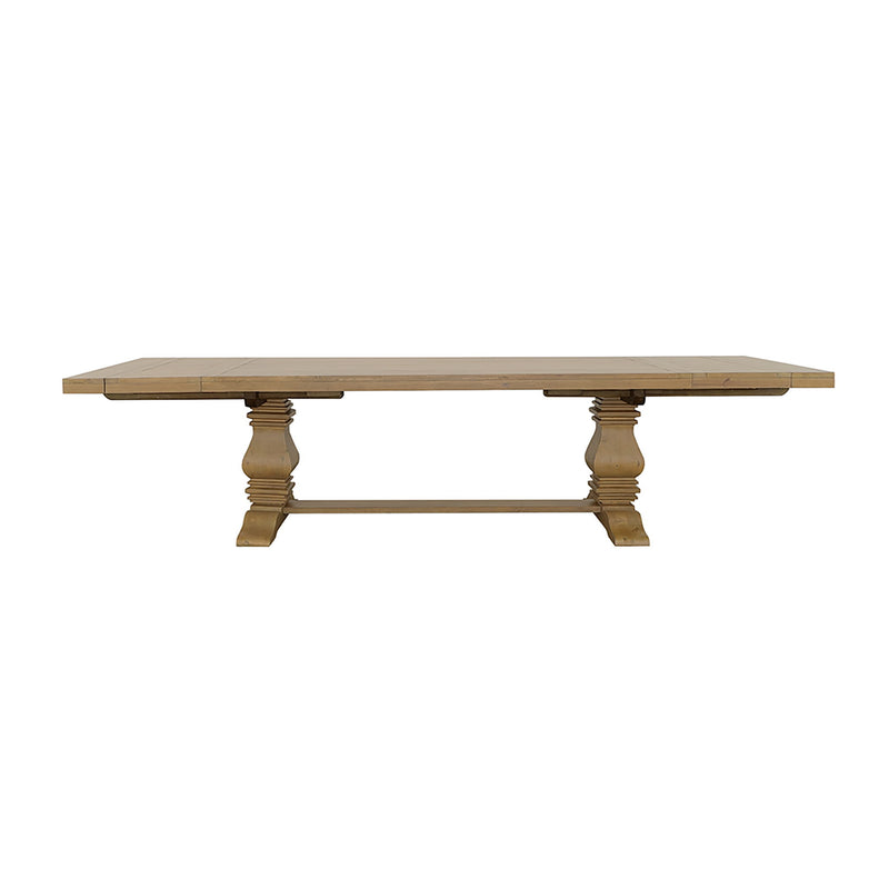 Allende - Extension Dining Table With Double Pedestal Base - Honey