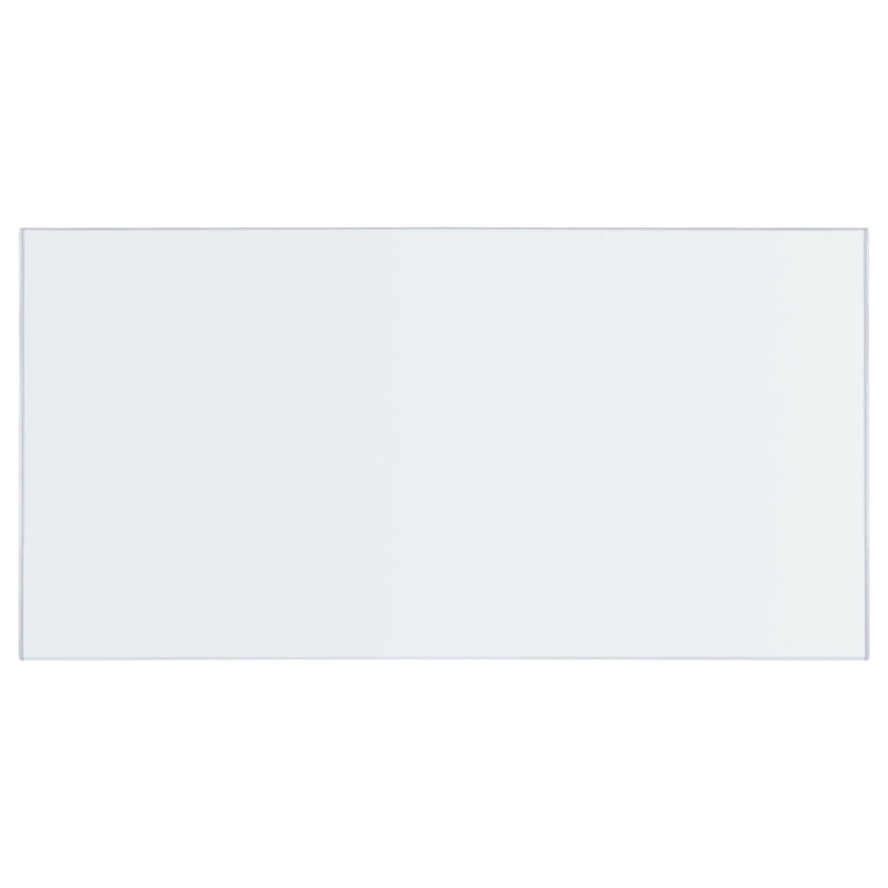 72x40-inch 12mm Rectangular Clear Tempered Glass Top