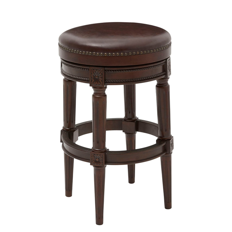 Rustic Elegance Backless Swivel Stool