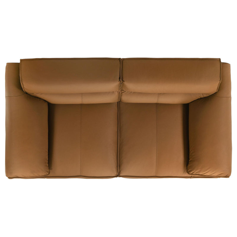 Buxton 2-piece Leather Upholstered Sofa Set Orange