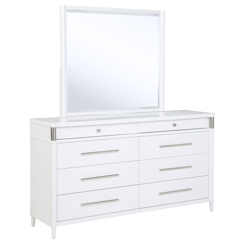Robinson - 8 Drawer Dresser With Mirror - White