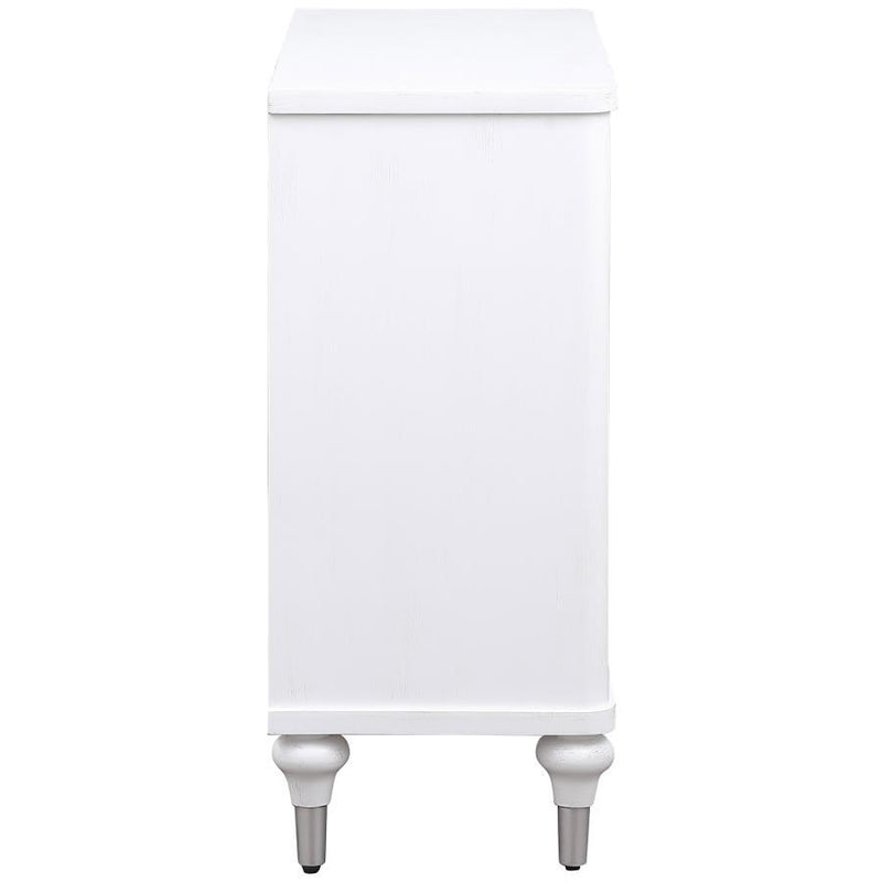 Cardella - 2 Door Mandala Accent Cabinet - Distressed White