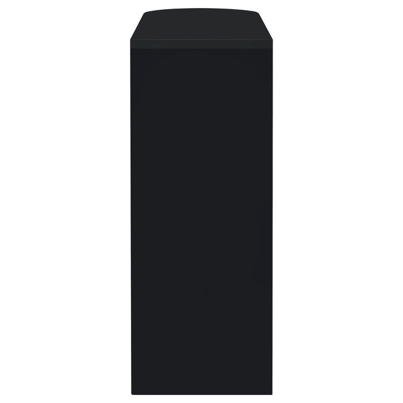 Adolfo Rectangular 2-tier Home Bar Table Black High Gloss