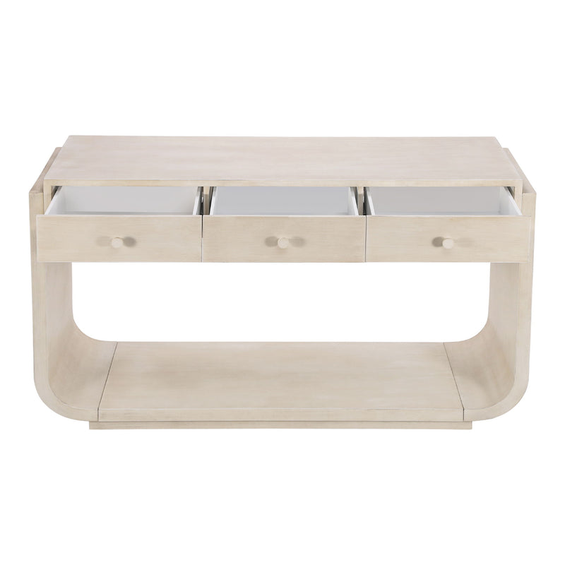 Console Table With 3 Drawers, Display Shelf