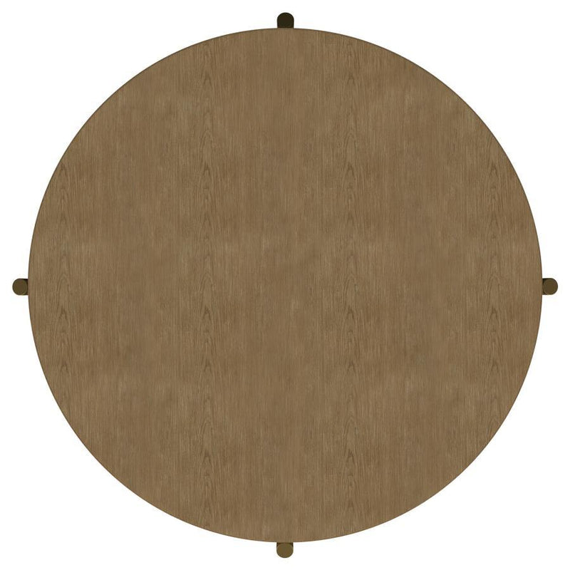 Arini - Round Coffee Table With Storage Shelf