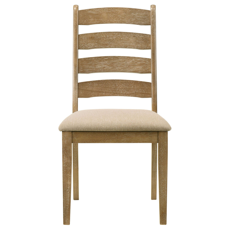 Kent - 5 Piece Dining Table Set With Upholstered Chairs - Brown Oak