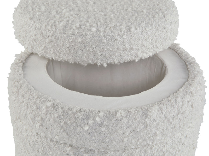 Duntler - Storage Ottoman - Ivory