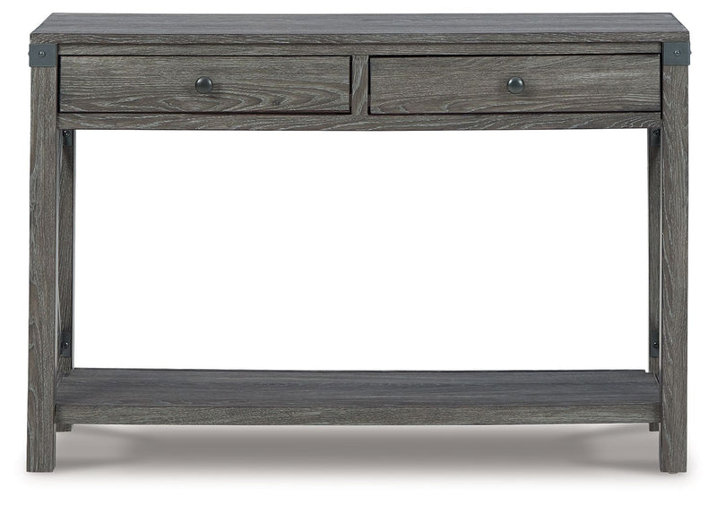 Freedan - Console Sofa Table - Grayish Brown
