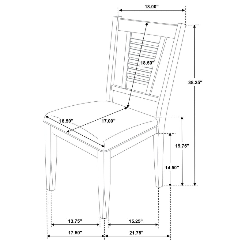 Appleton Wood Dining Side Chair Distressed White (Set of 2)