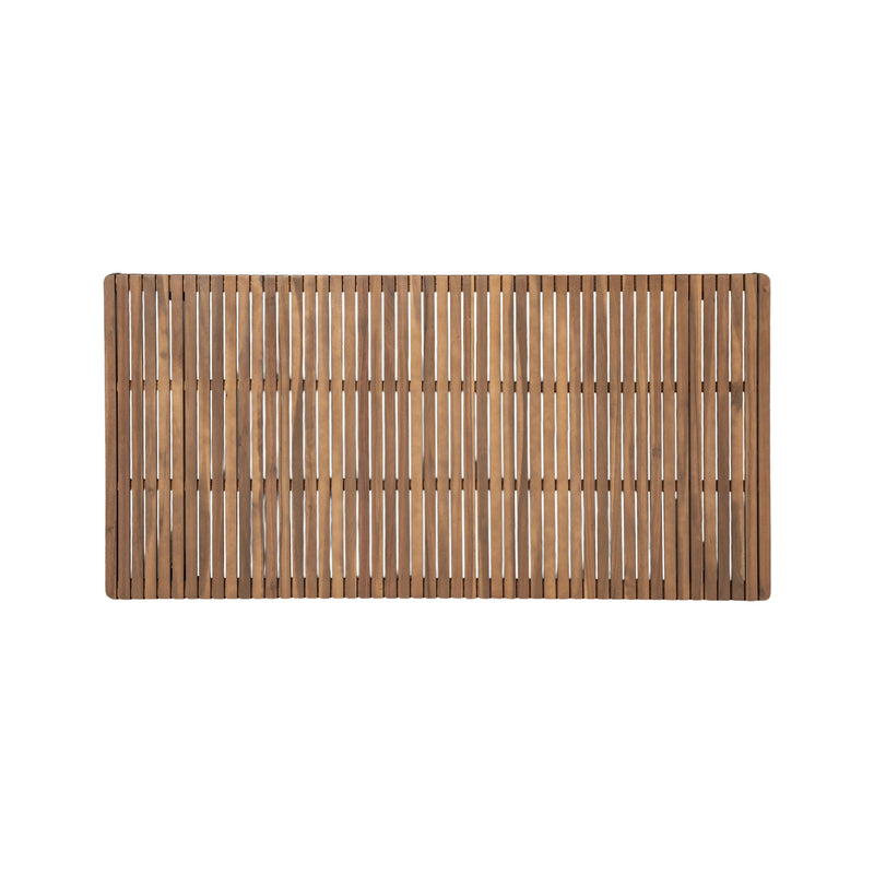 7 Piece Outdoor Dining Set With Rectangular Table And 6 Arm Chairs - Beige / Brown / Brown Mix / Light Teak