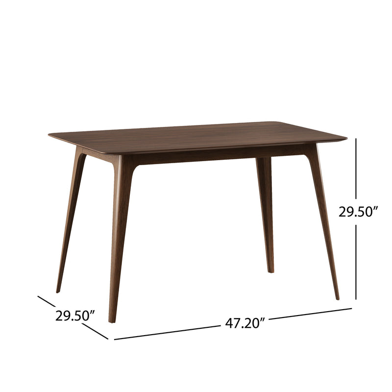 5 Piece Dining Set With 1 Table And 4 Upholstered Chairs - Walnut / Black