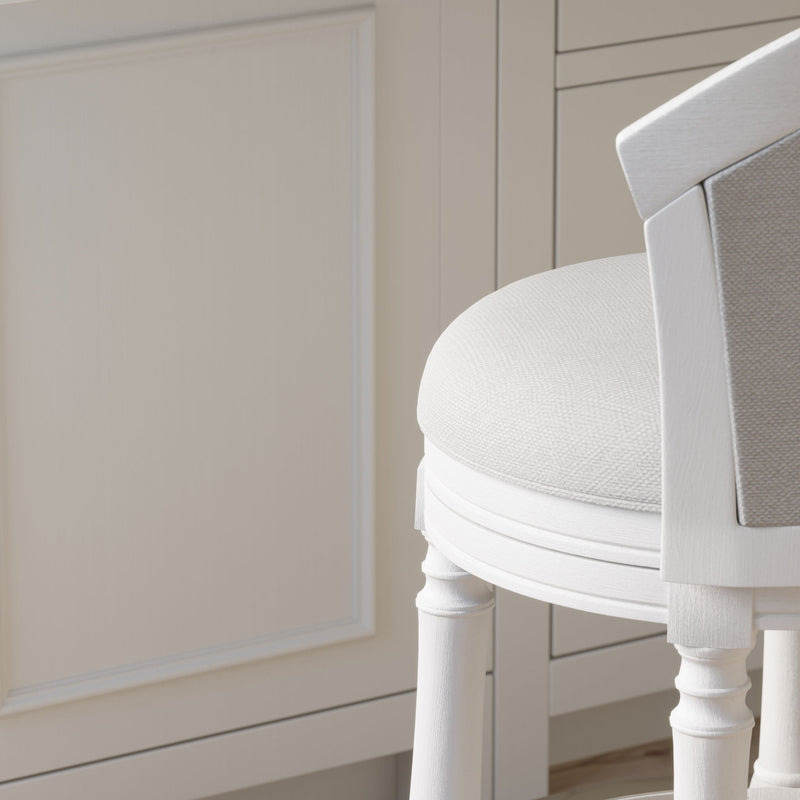 Barrel Back Stool With Swivel