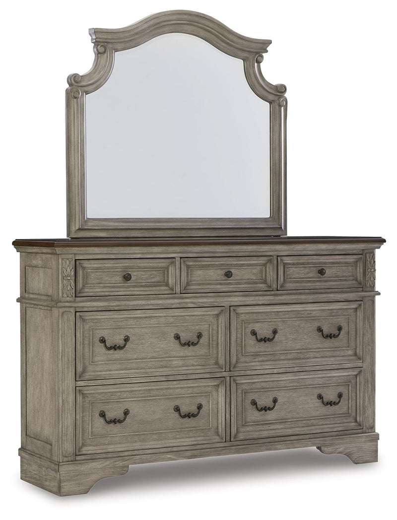Lodenbay - Dresser, Mirror - Antique Gray
