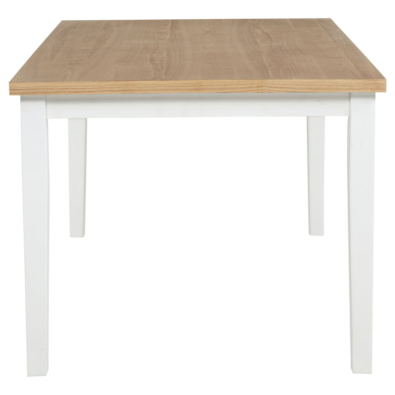 Calloway - Rectangular Dining Table - Brown / White