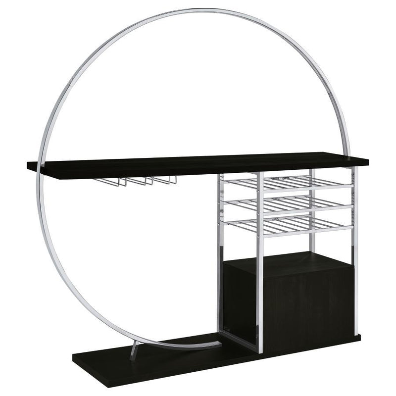 Risley - 2-Door Circular LED Home Bar With Wine Storage