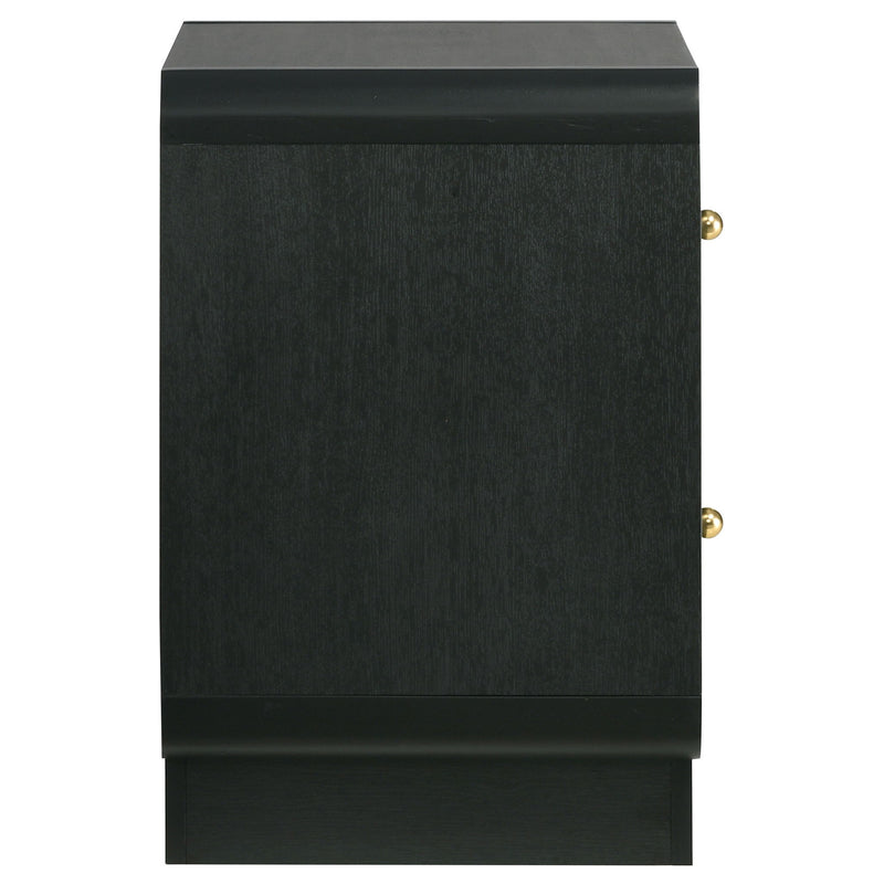 Burton - 2 Drawer Nightstand - Black