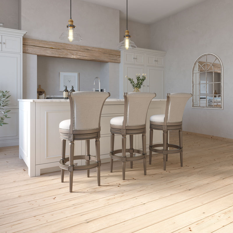 Swivel Barstool With High-Back