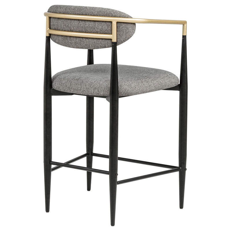 Tina Fabric Upholstered Counter Chair Dark Grey (Set of 2)
