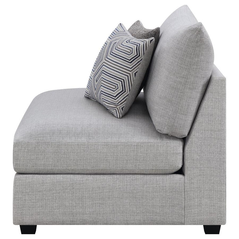 Cambria - Upholstered Armless Chair - Gray