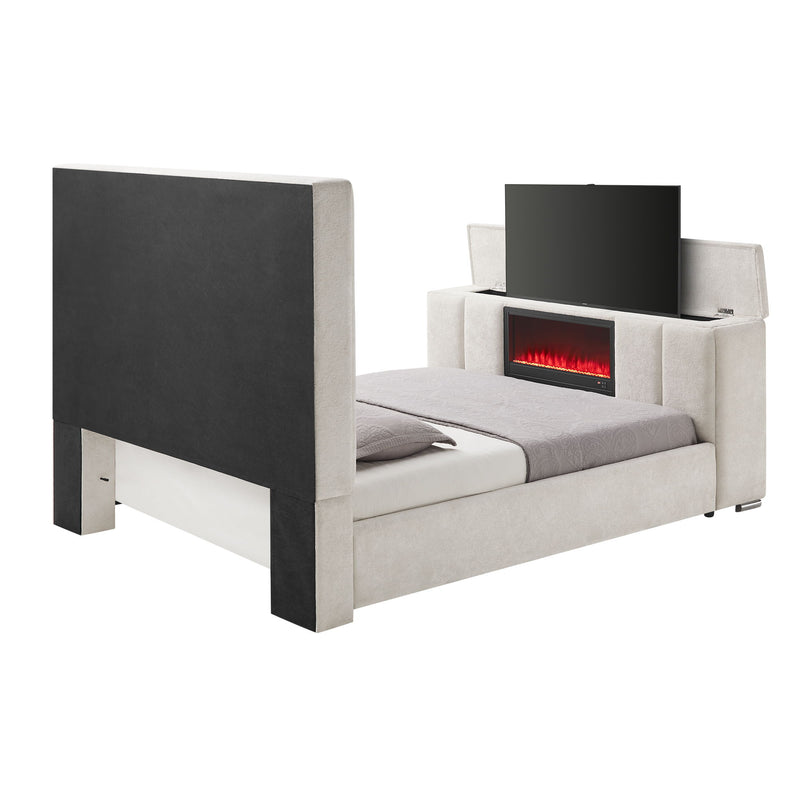 Sacha - Bed With TV Lift And Fireplace