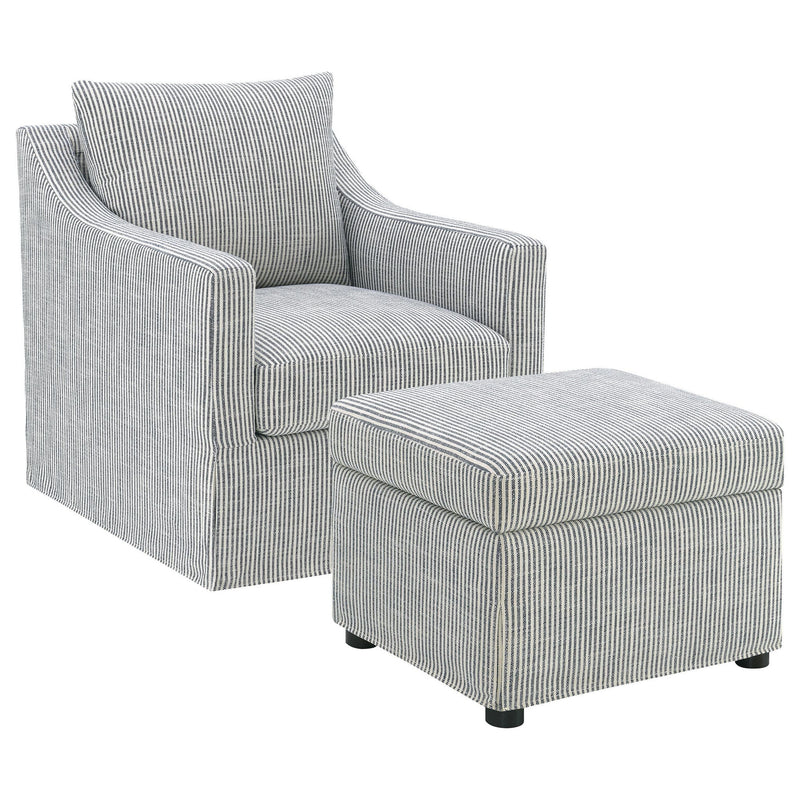 Winter Upholstered Hydraulic Lift Top Storage Ottoman Grey