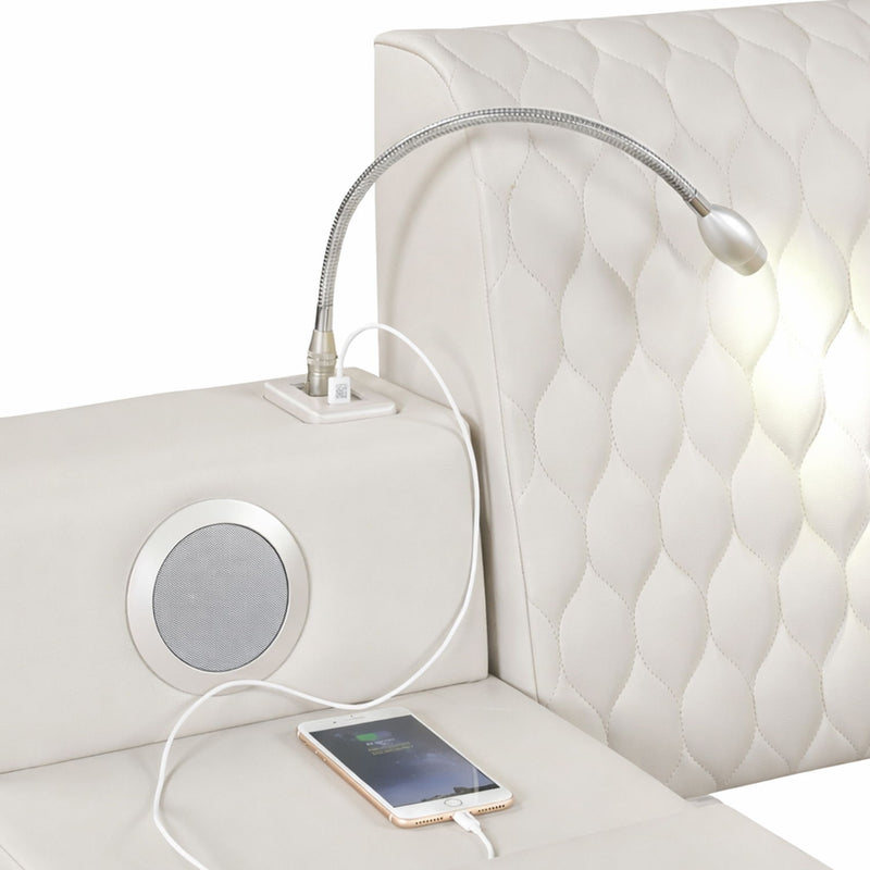 Zoya - Smart Multifunctional Bed, Built In Bluetooth Speakers, USB Charging