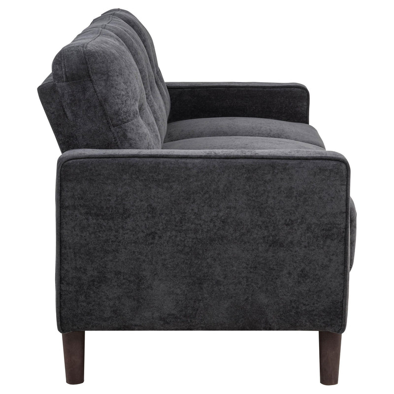 Bowen II 2-piece Upholstered Track Arm Sofa Set Steel Grey