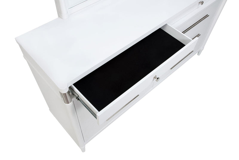 Gracemont 8-drawer Bedroom Dresser with Mirror White
