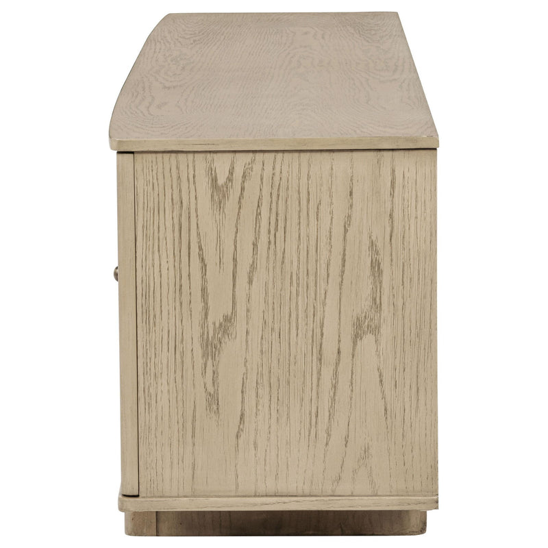 Kailani 79-inch 4-door Cane TV Stand Media Console Beige Oak
