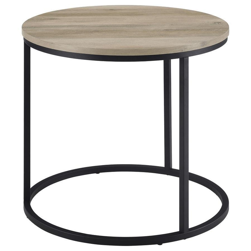 Lainey - Round Faux Marble Side End Table