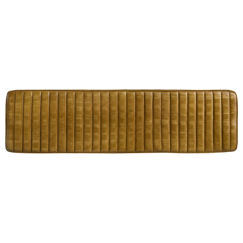 Tufted Cushion Side Bench With Tapered Legs