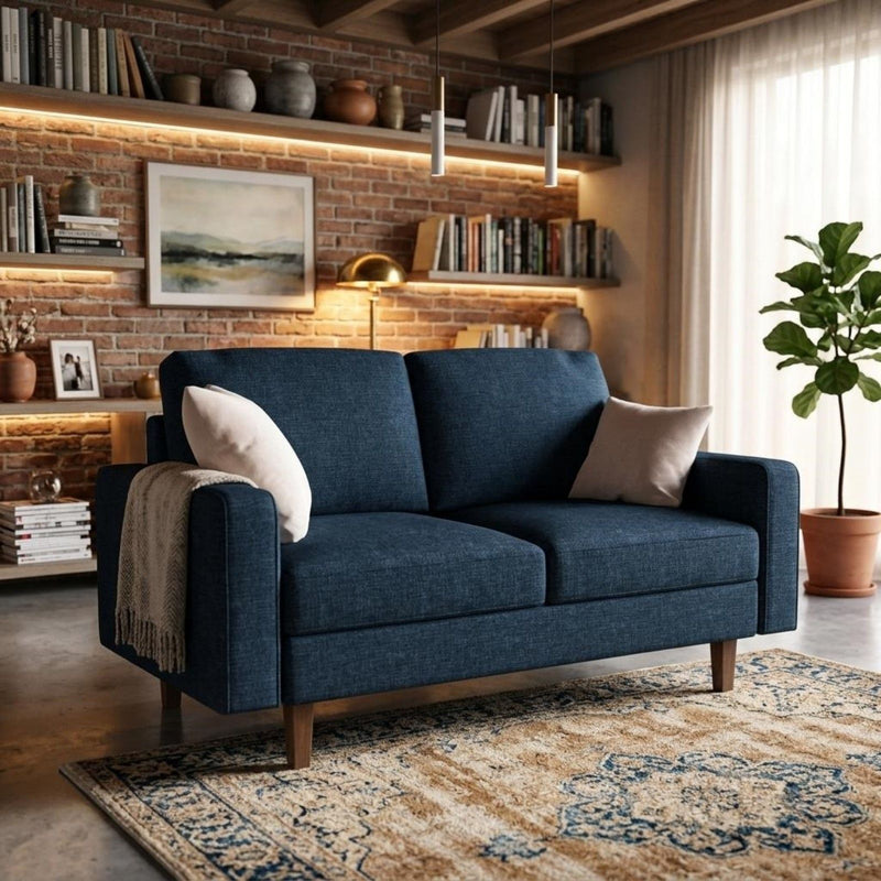Loveseat Sofa, 2 Seat Couch With Removable Cushion For Living Room