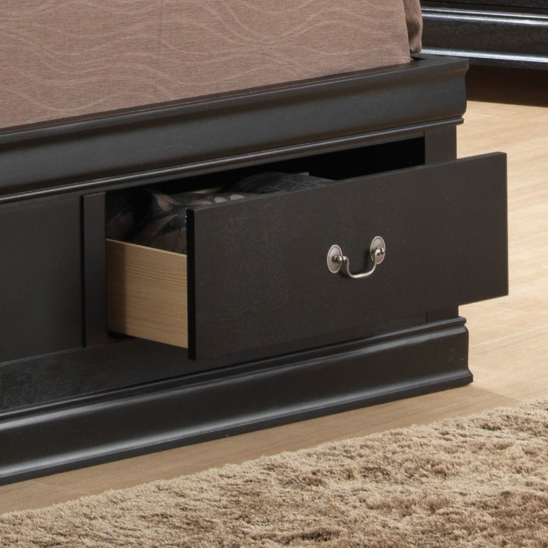 Traditional Style Bookcase Storage Bed