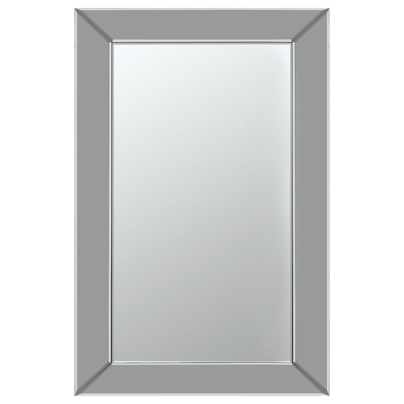 Pinciotti 36 x 24 Inch Beveled Frame Wall Mirror Silver