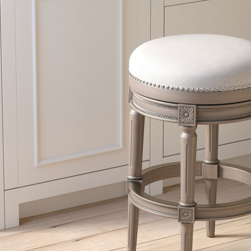 Rustic Elegance Backless Swivel Stool