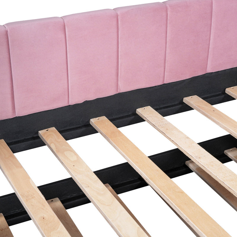 Upholstered Daybed With Ergonomic Design Backrest