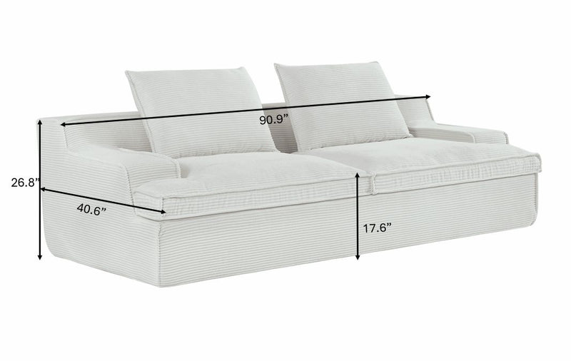 Nimbus - Oversized Full Foam 4 Seater Couch For Living Room Upholstered In Soft, Wide Armrests