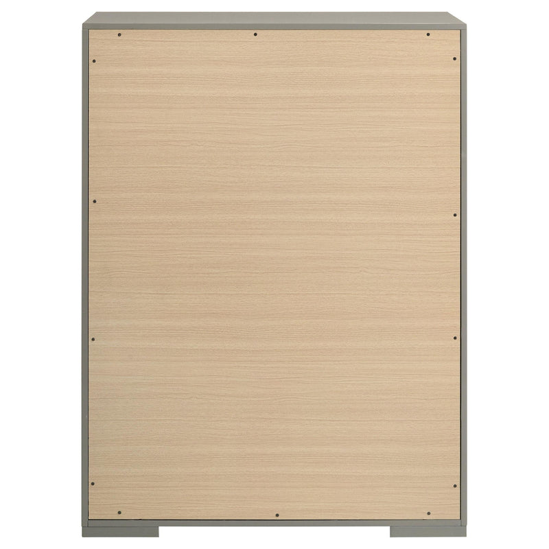 Ives 5-drawer Bedroom Chest of Drawers Grey High Gloss