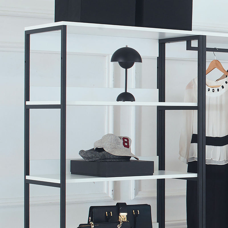 Fiona - Freestanding Walk-In Closet System, Extra Storage Space - White