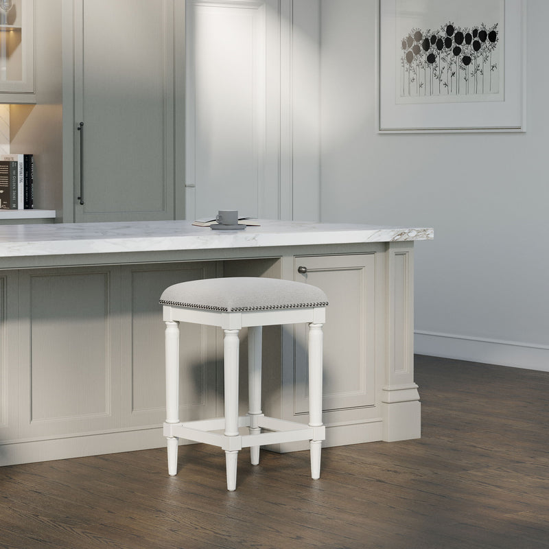 Square Stool With Upholstered Seat