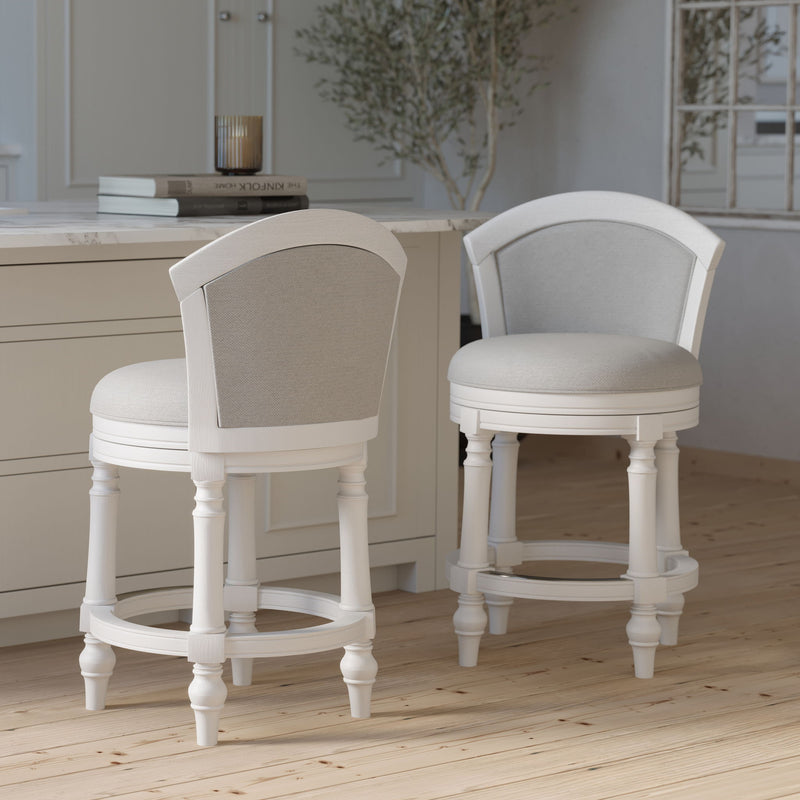Barrel Back Stool With Swivel