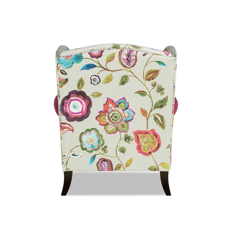 Anya - Wingback Accent Arm Chair - Blue