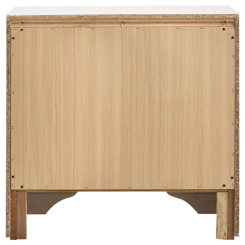 Transitional 2 Drawer Nightstand With Hidden Jewelry Tray