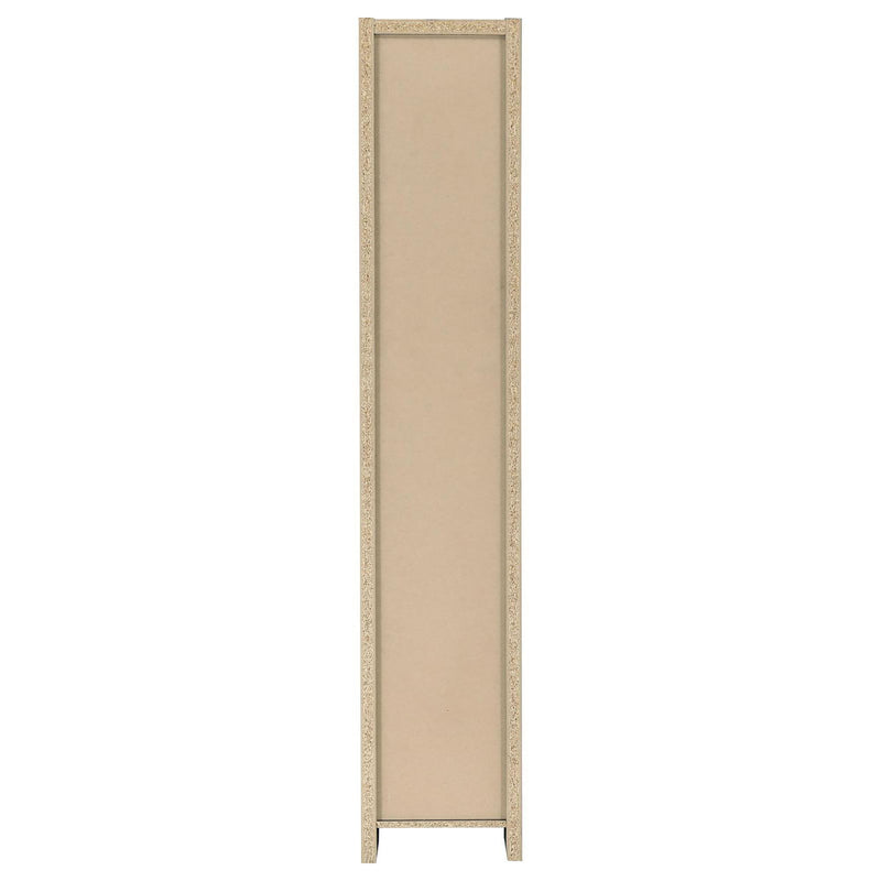Rectangular Bookcase Tall Slim Storage With 9 Shelves - Brown