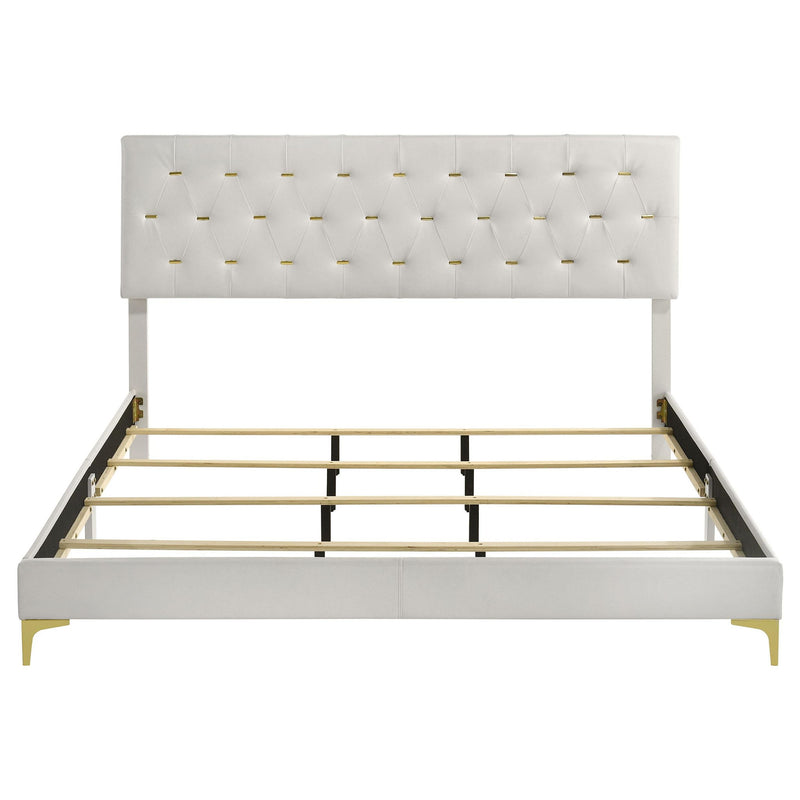 Kendall Upholstered Eastern King Panel Bed White