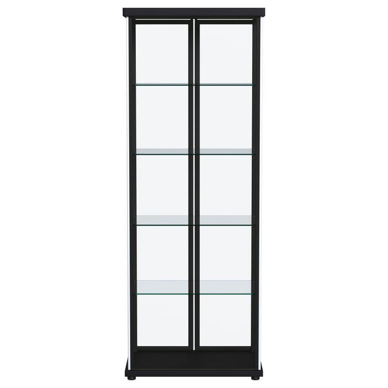 Aero - 5-Shelf Display Curio Cabinet With Led Lighting