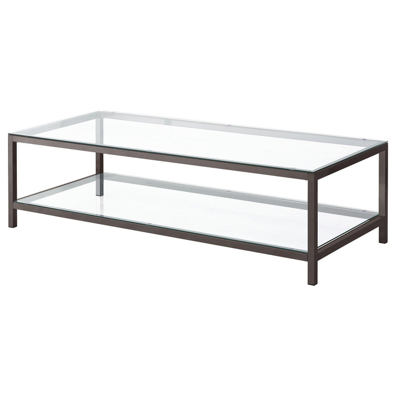 Trini 2-piece Coffee and End Table Set Black Nickel