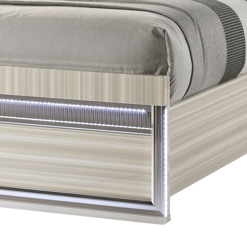 Leonor - Bed With LED Headboard And Footboard