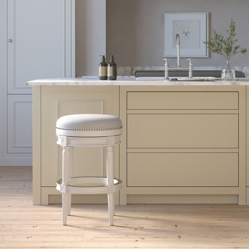 Rustic Elegance Backless Swivel Stool