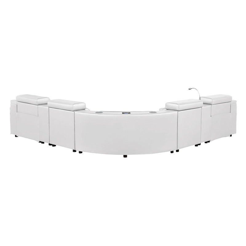 Nova - Sectional With Bluetooth Speaker, LED And Lifting Wine Cabinet